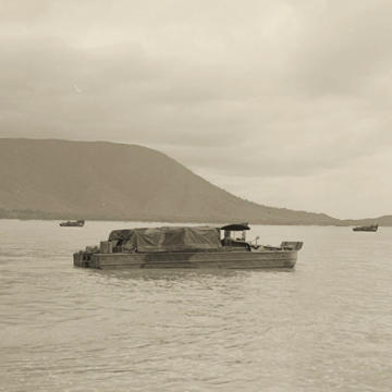 Rocket launcher on amphibious vehicle, off Palm Cove